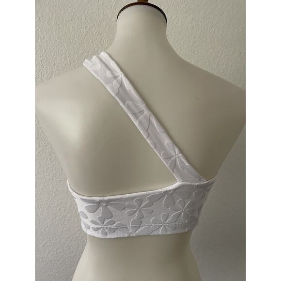 Kenny Flowers Swim Bikini Top One Shoulder Santorini White Swimwear - Picture 5 of 7